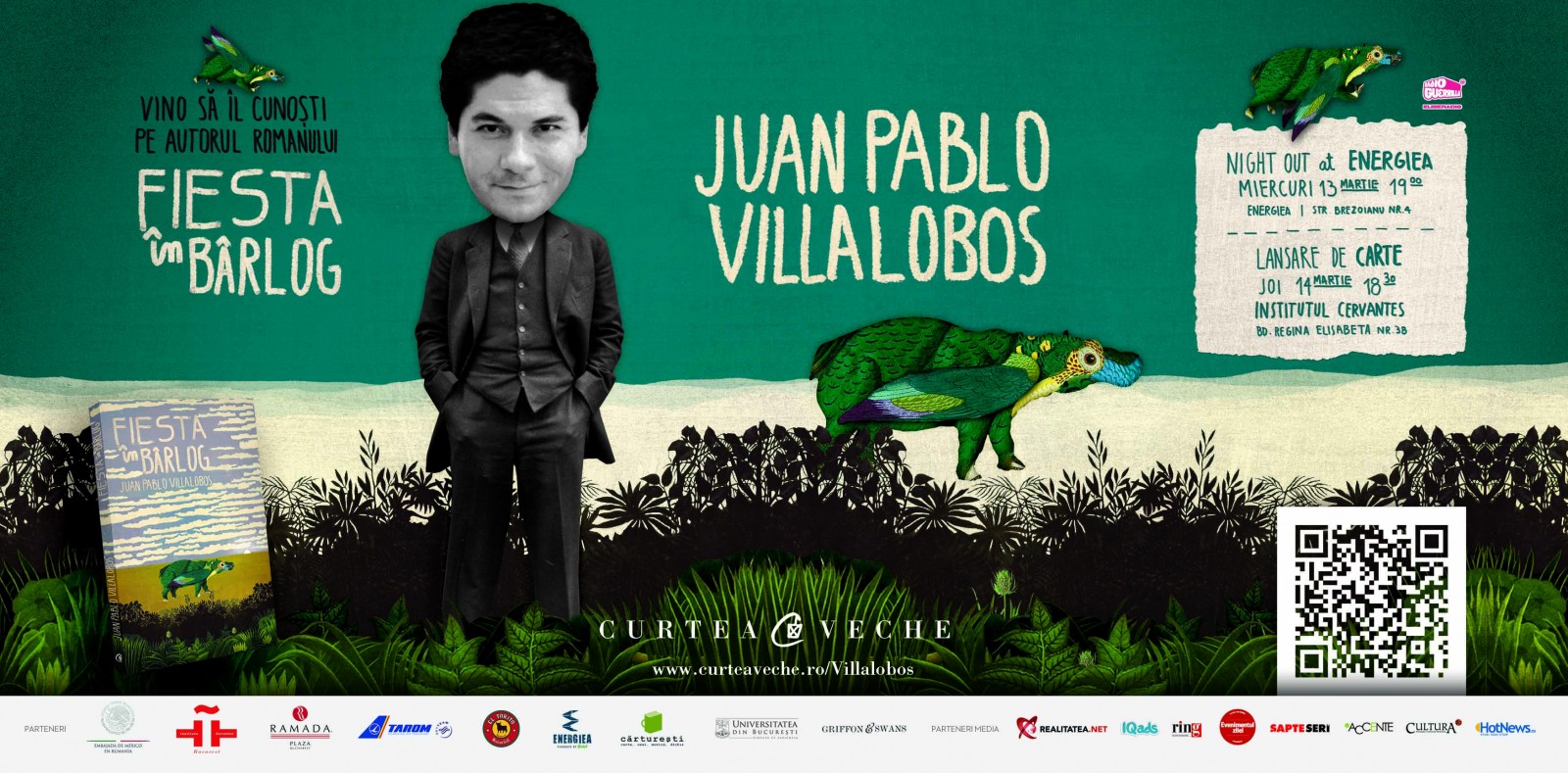 Curtea Veche Publishing invită cititorii la o seară în oraş cu scriitorul mexican Juan Pablo Villalobos