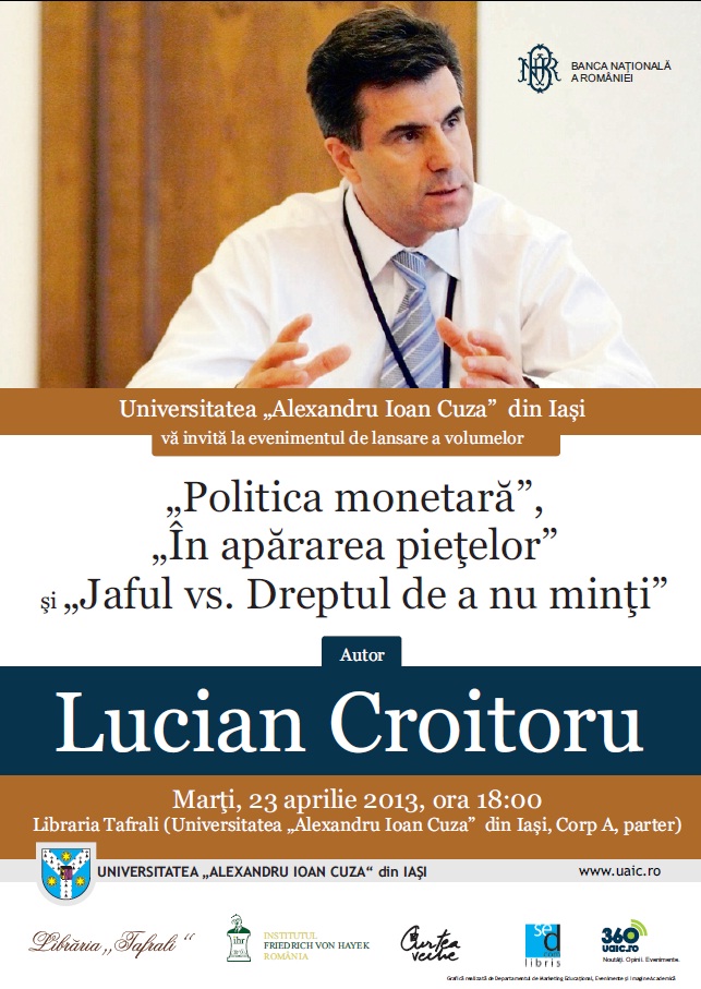 Lansare de carte Lucian Croitoru la Iași