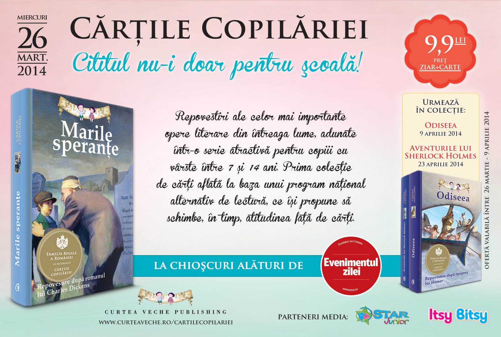 Din 26 martie, “Marile speranțe” la chioșcuri cu Evenimentul Zilei!