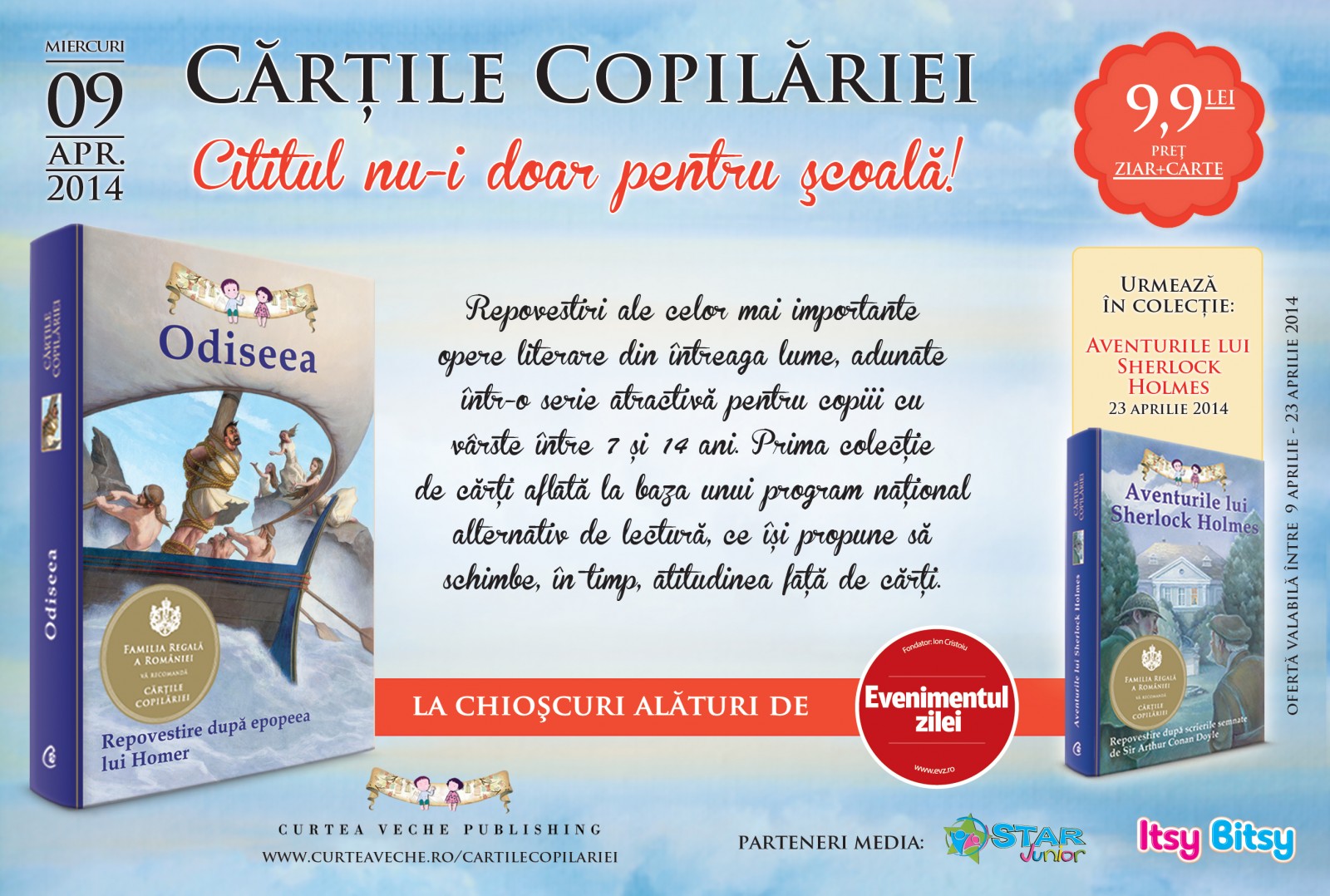 Din 9 aprilie, „Odiseea” la chioșcuri cu Evenimentul Zilei!