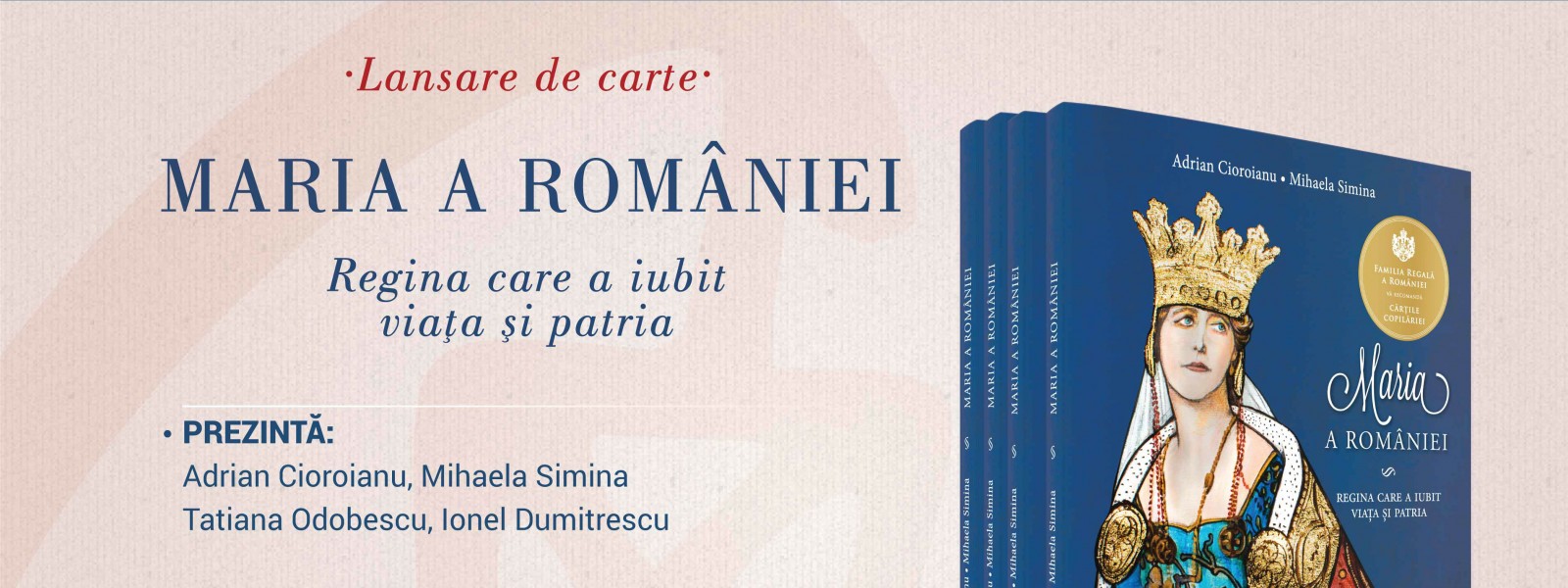 “Maria a României. Regina care a iubit viaţa şi patria”,  lansare de carte în Mangalia