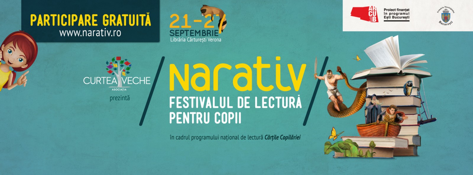 Asociația Curtea Veche organizează NARATIV – Festivalul de lectură pentru copii