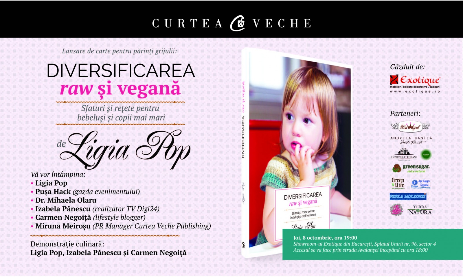 Ligia Pop, petrecere de lansare pentru părinți grijulii:  “Diversificarea raw și vegană”