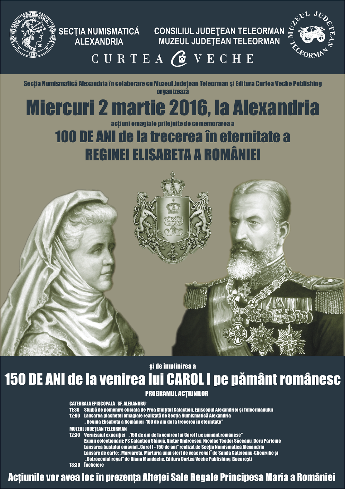 Lansare de carte regală la Alexandria în prezența ASR Principesei Maria