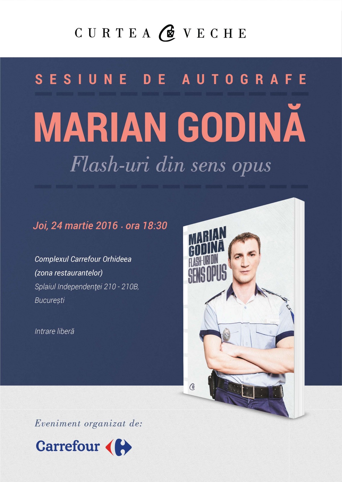 Sesiune de autografe cu Marian Godină la Carrefour Orhideea