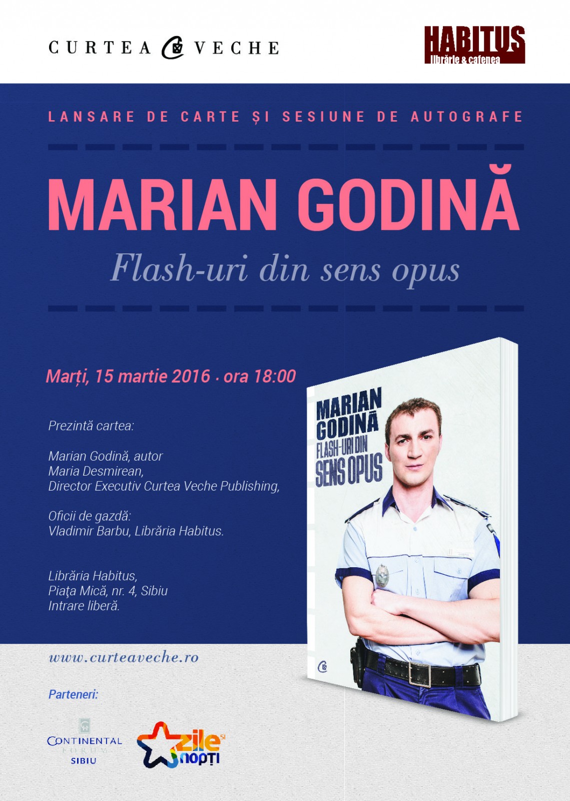 Marian Godină aduce „Flash-uri din sens opus” la Sibiu