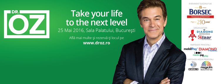Câștigă o întâlnire privată cu Dr. Oz! Fanii îl pot cunoaște personal, în culisele evenimentului
