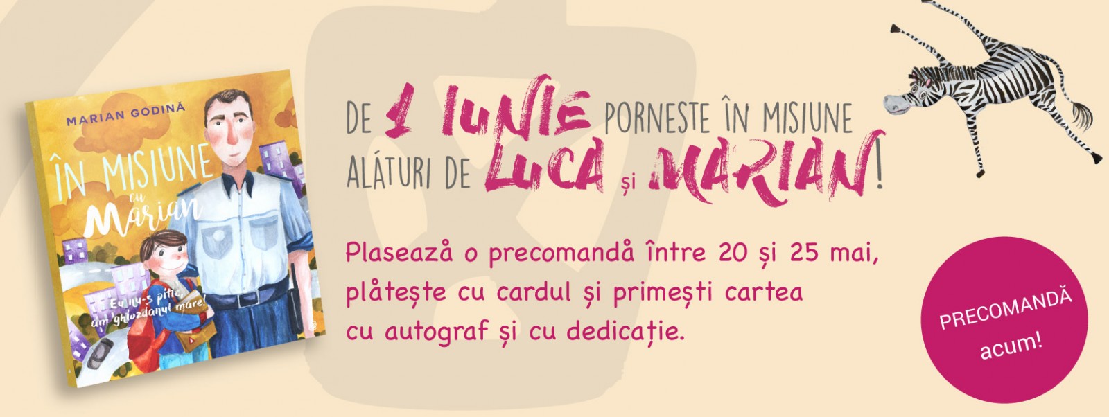 Marian Godină le explică celor mici ce presupune meseria de polițist  în noua sa carte, „În misiune cu Marian”