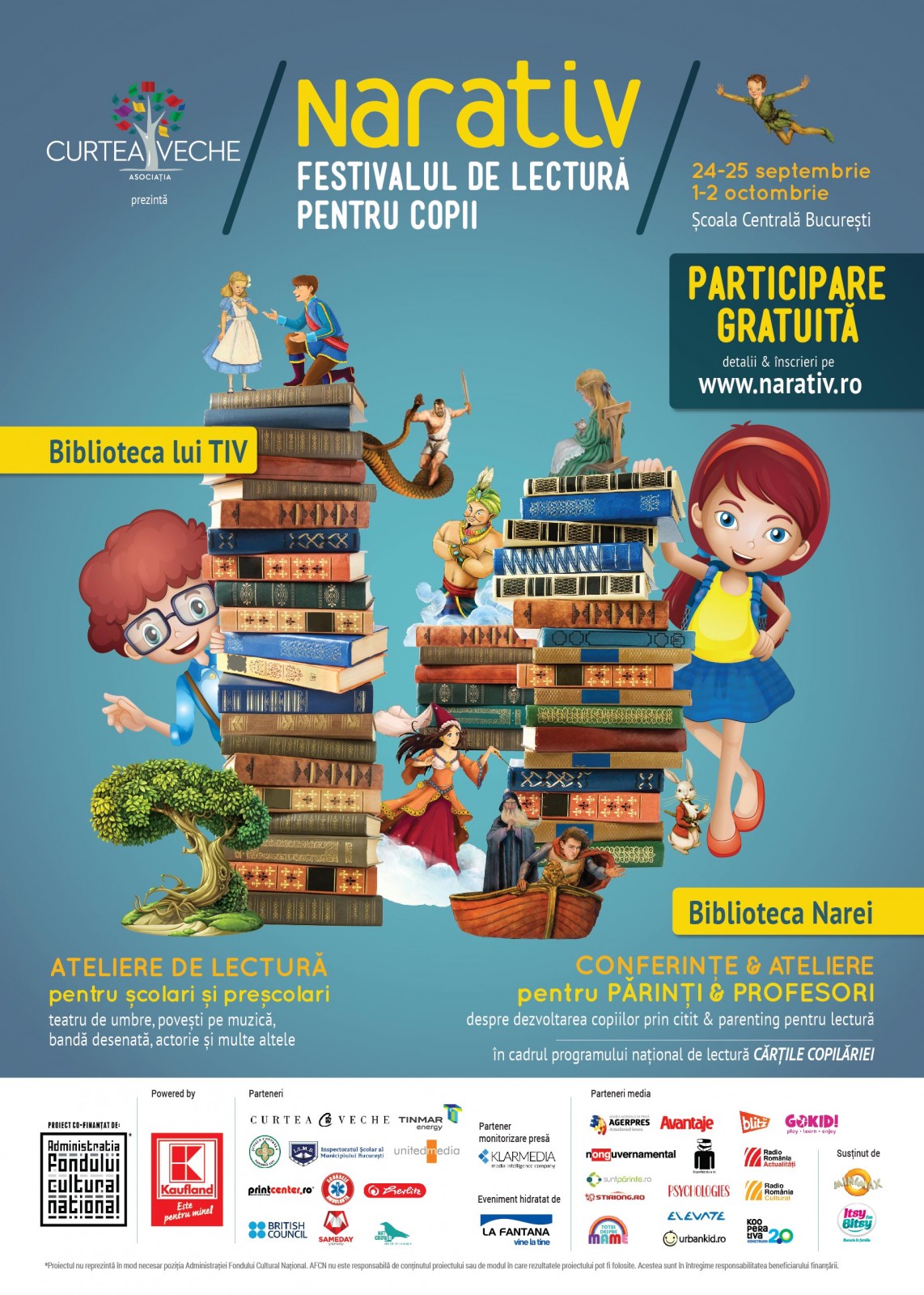 Încep înscrierile la NARATIV – festivalul pentru copii  care promovează cititul din plăcere!