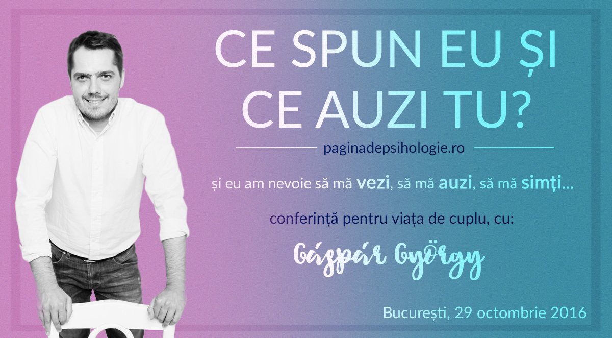 Ce spun eu și ce auzi tu? Conferință Gáspár György la București