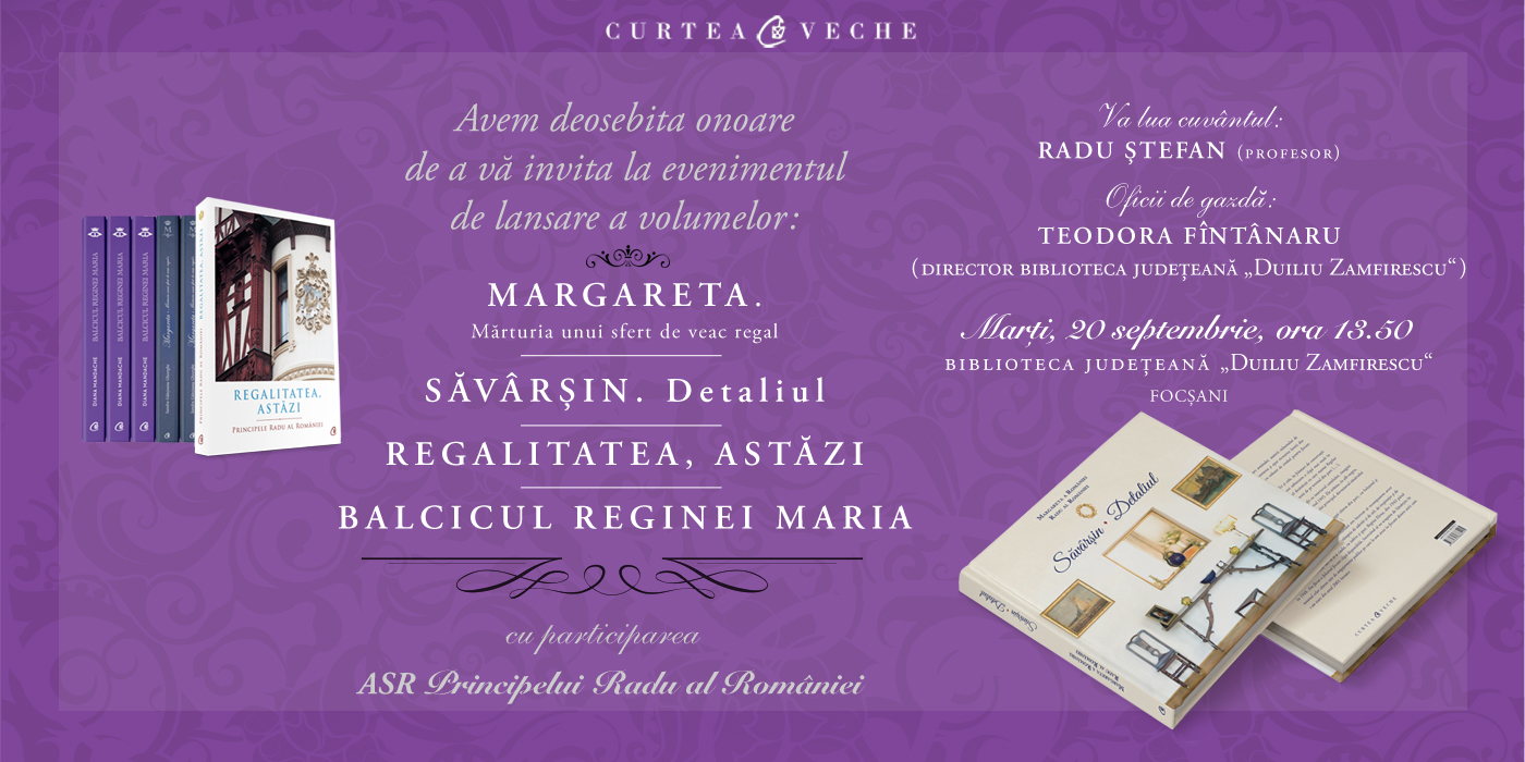 Prezentare de carte regală în prezența  ASR Principele Radu al României la Focșani
