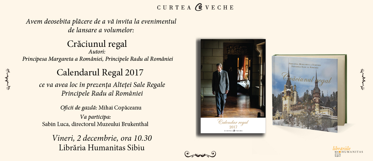 Curtea Veche Publishing anunță o dublă lansare regală la  Sibiu