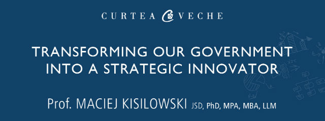 Maciej Kisilowski în conferință la Cluj-Napoca: Transforming Our Government into a Strategic Innovator