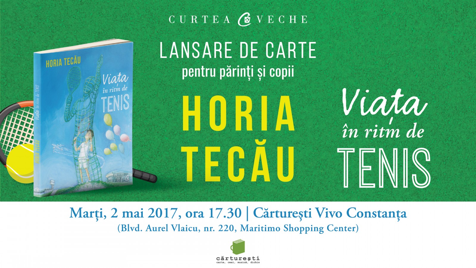 Horia Tecău lansează la Constanța prima carte pentru copii scrisă de un tenismen român, “Viața în ritm de tenis”