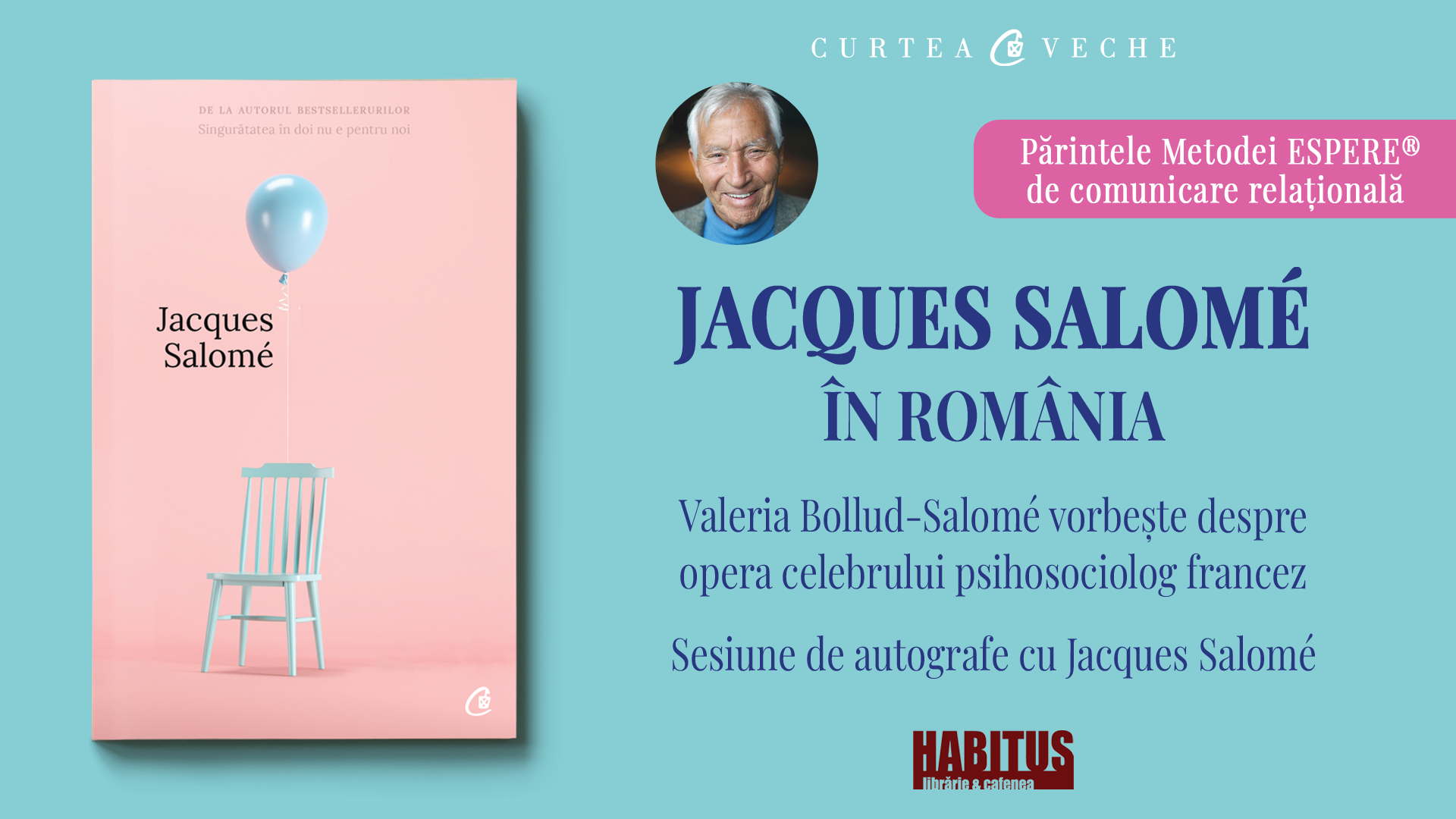 Jacques Salomé în România: Lansarea cărții „Un strop de eternitate” pe 28 mai în Sibiu