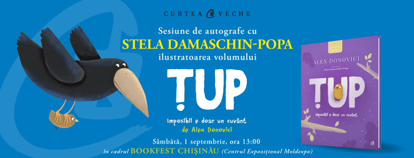 Sesiune de autografe cu Stela Damaschin-Popa, ilustratoarea cărții pentru copii „Țup. Imposibil e doar un cuvânt” la Bookfest Chișinău