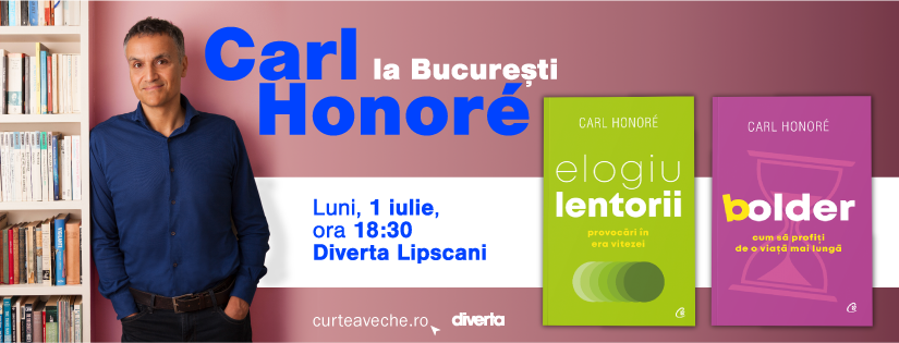 Carl Honoré, unul dintre cei mai renumiți speakeri TED, vine pe 1 iulie în București pentru a-și lansa cea mai nouă carte